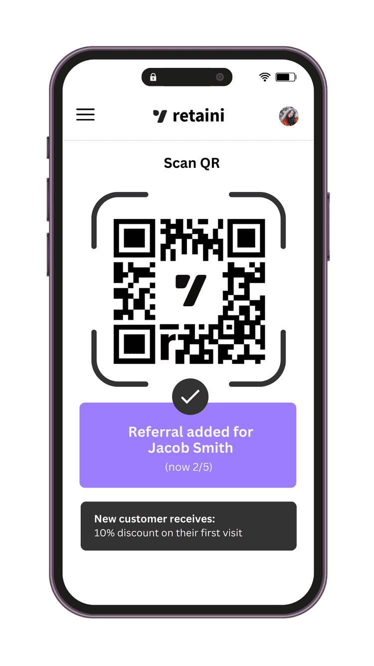Customer Shares, New Visitor Arrives